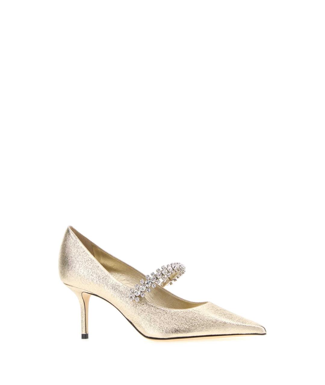 JIMMY CHOO Золотые кожаные туфли, фото 2