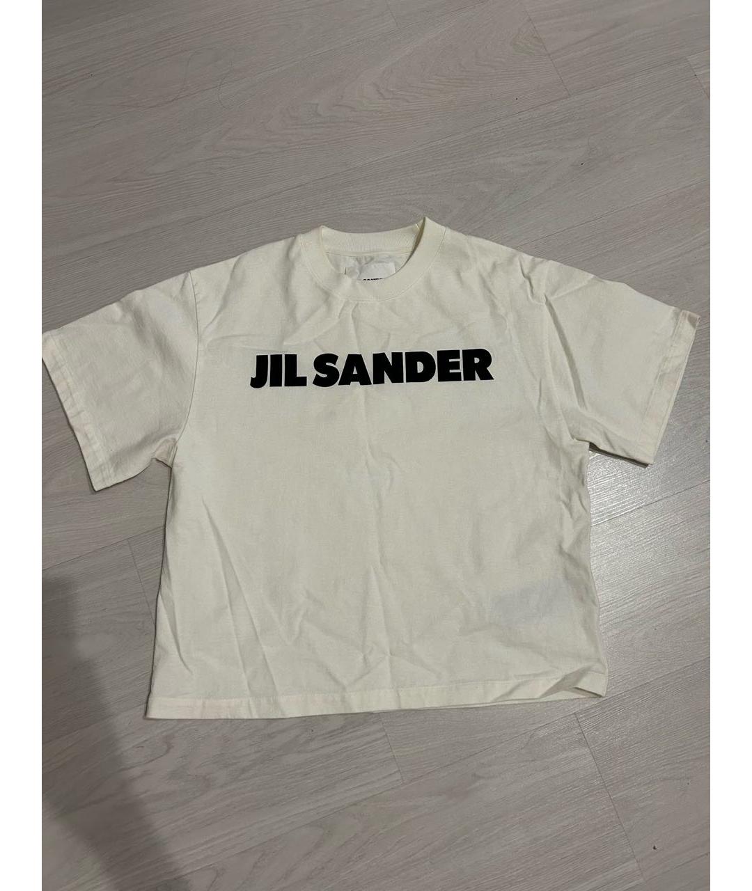 JIL SANDER Белая хлопковая футболка, фото 8