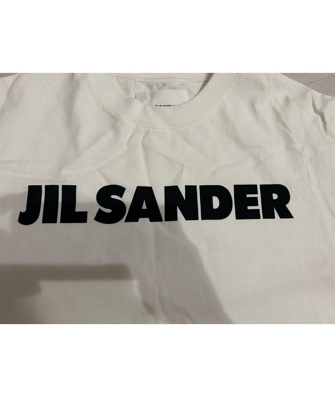 JIL SANDER Белая хлопковая футболка, фото 4