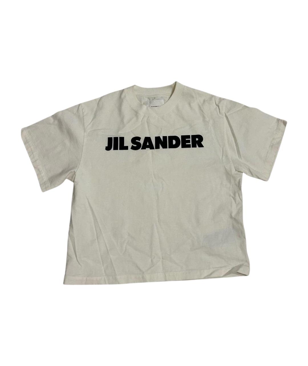 JIL SANDER Белая хлопковая футболка, фото 1