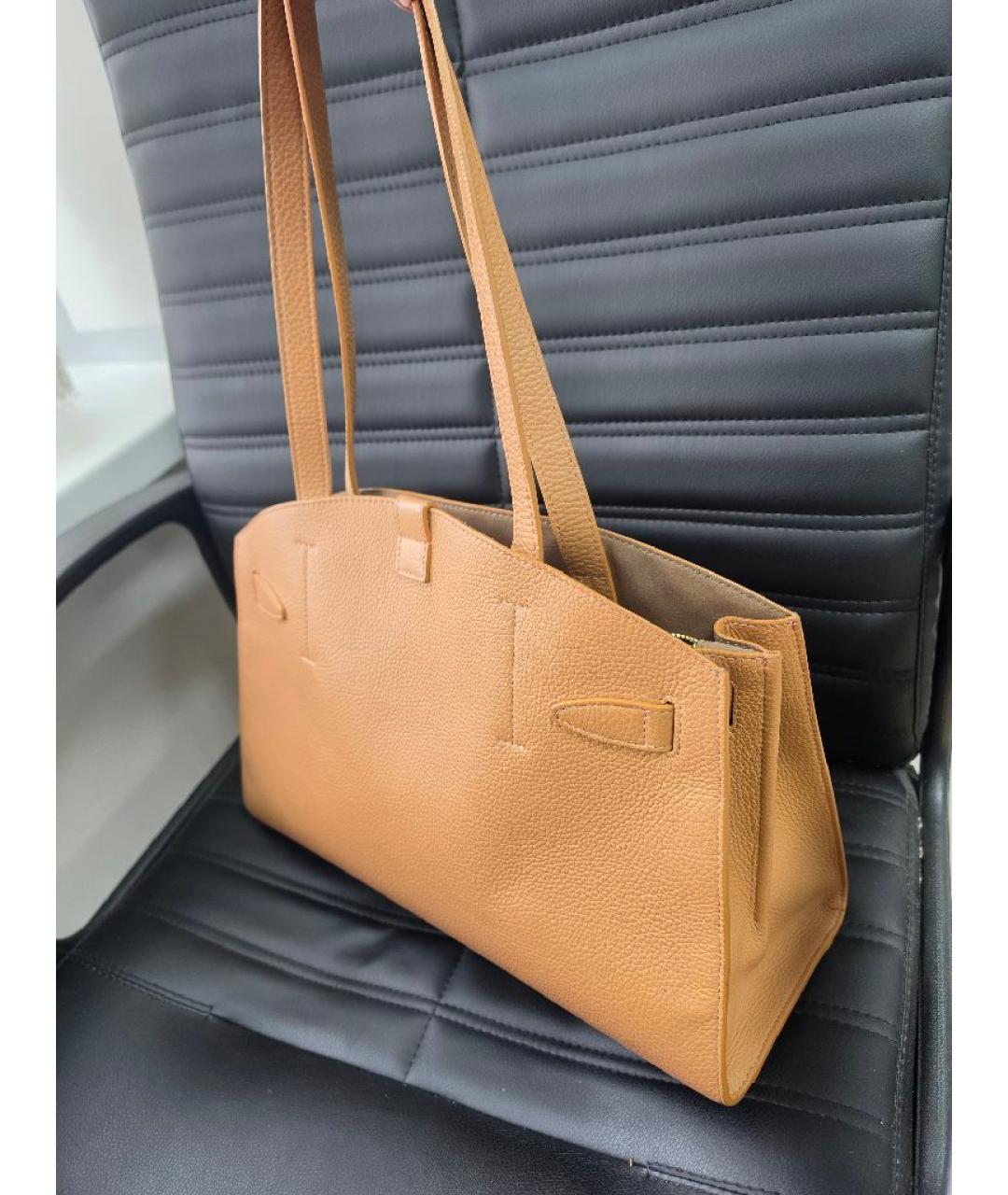 FURLA Коричневая кожаная сумка тоут, фото 3