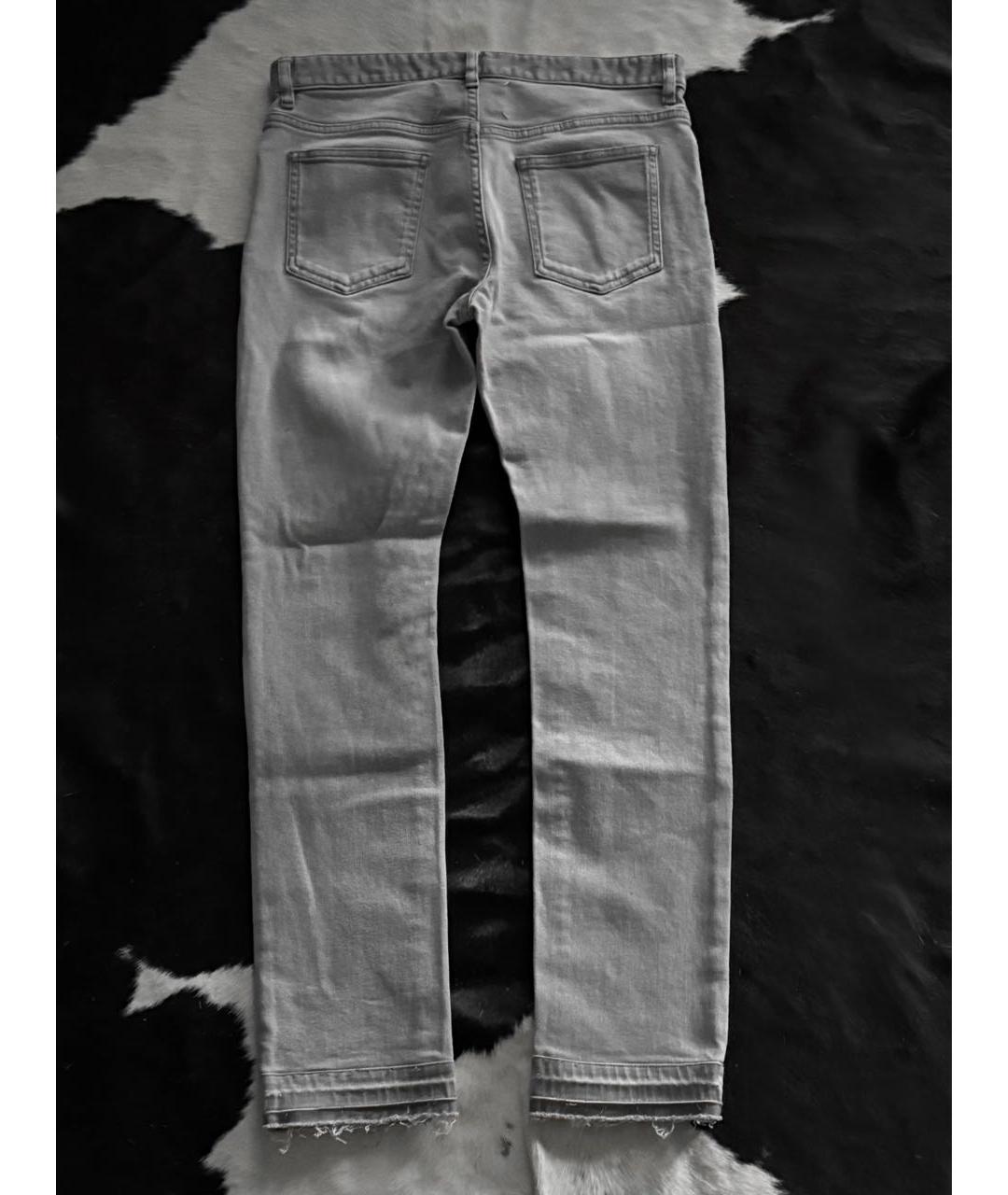 MAISON MARGIELA Серые хлопковые джинсы скинни, фото 2