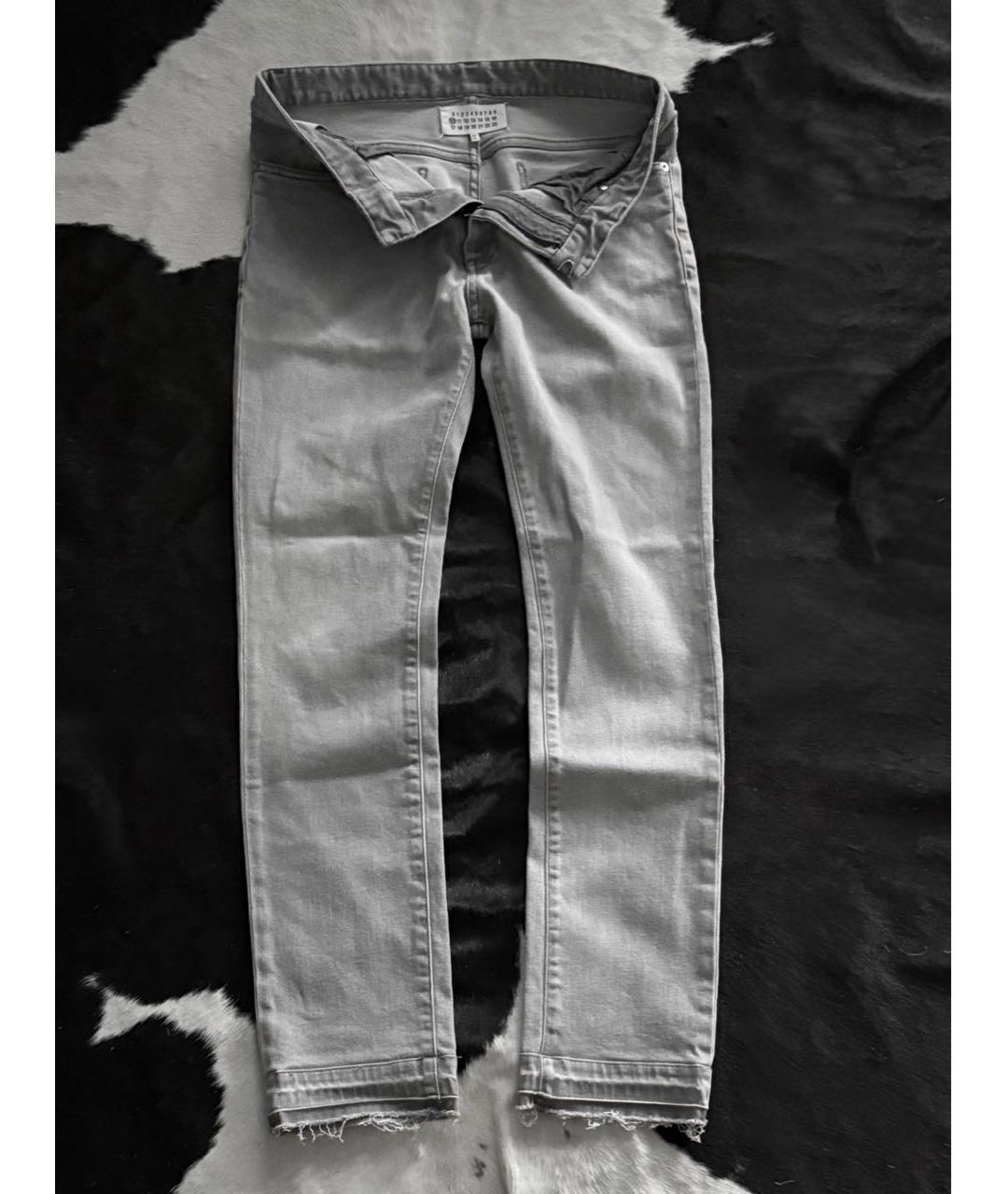 MAISON MARGIELA Серые хлопковые джинсы скинни, фото 8