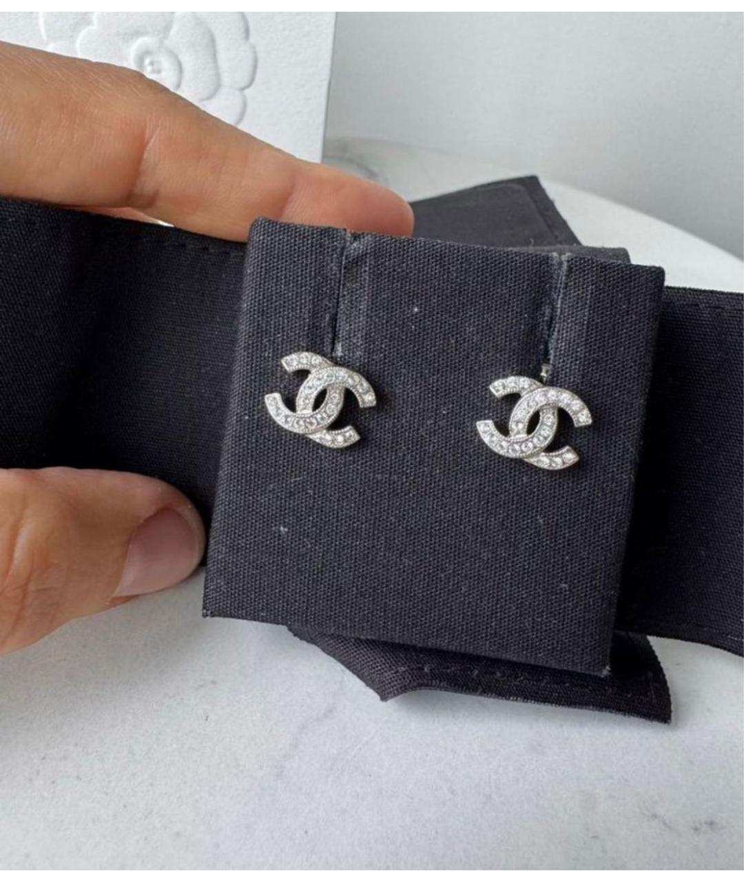 CHANEL Серебряные металлические серьги, фото 5