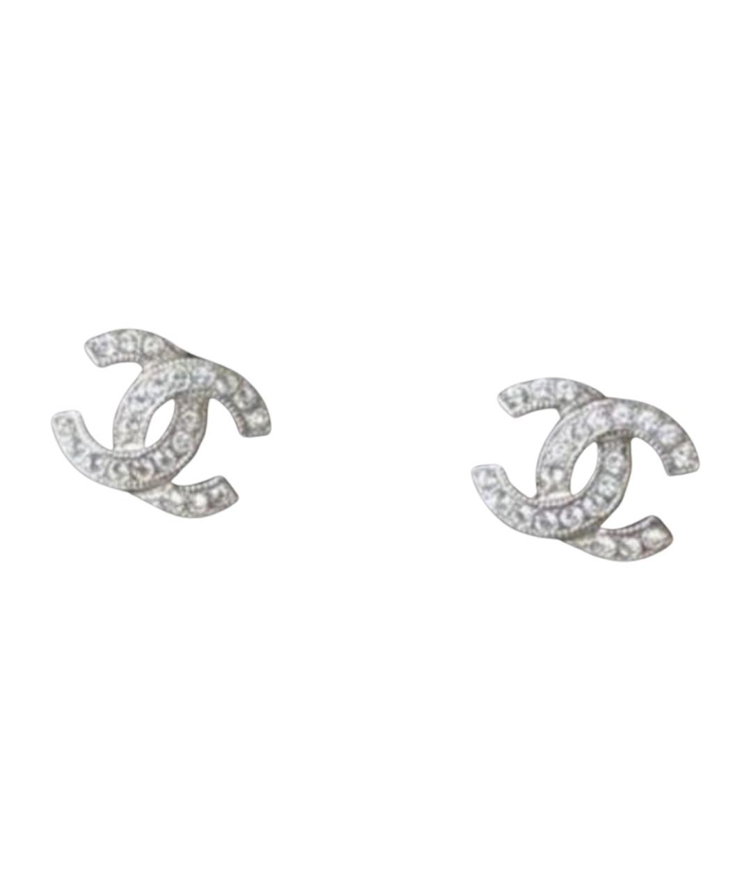 CHANEL Серебряные металлические серьги, фото 1