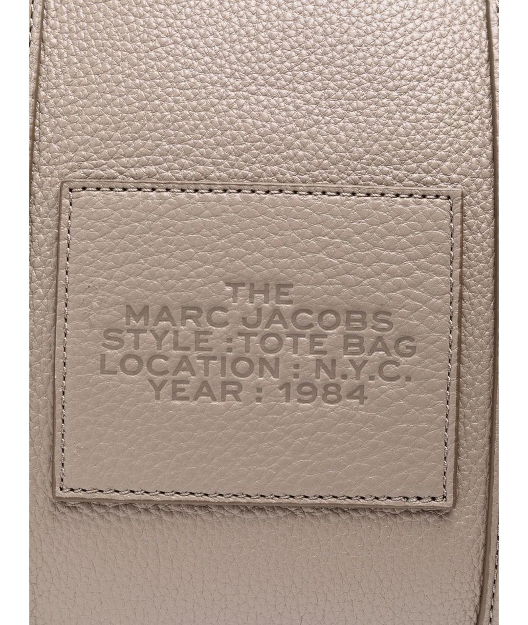 MARC JACOBS Серая кожаная сумка тоут, фото 3