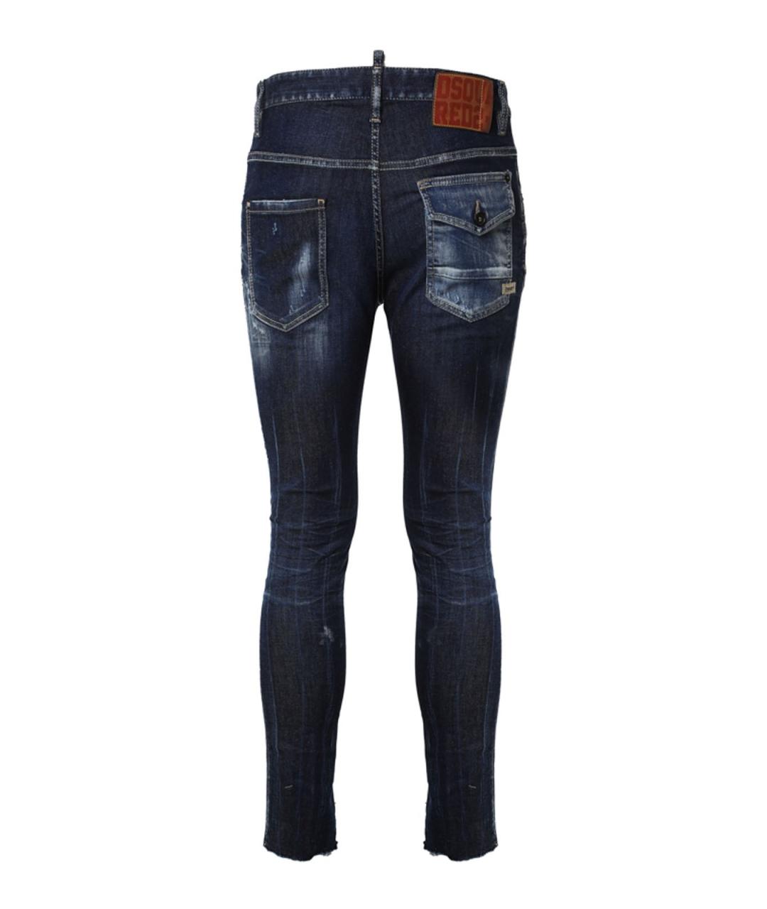 DSQUARED2 Темно-синие хлопковые джинсы скинни, фото 2