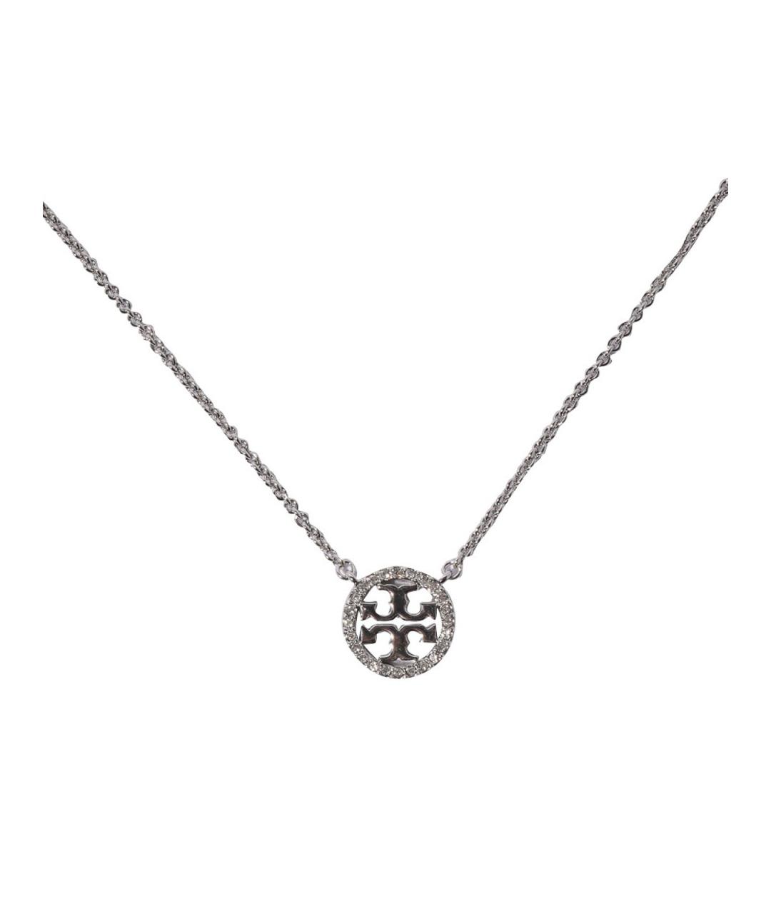 TORY BURCH Серебряное металлическое колье, фото 2