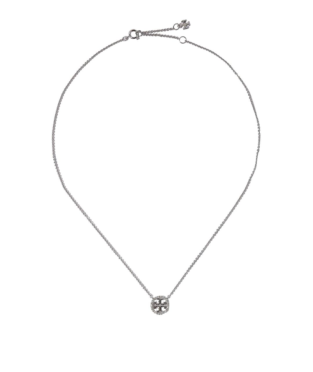 TORY BURCH Серебряное металлическое колье, фото 1