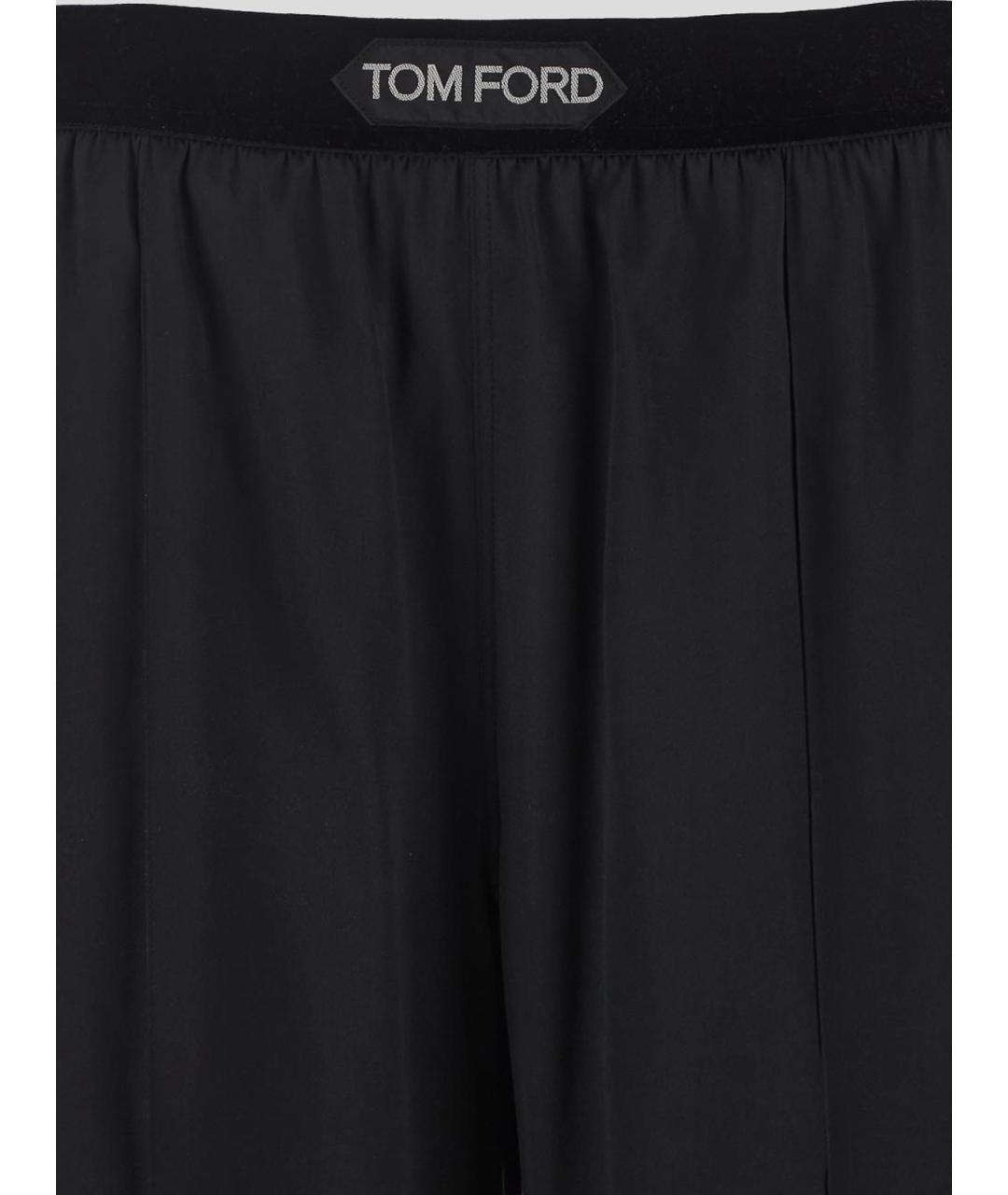 TOM FORD Черные шелковые прямые брюки, фото 3