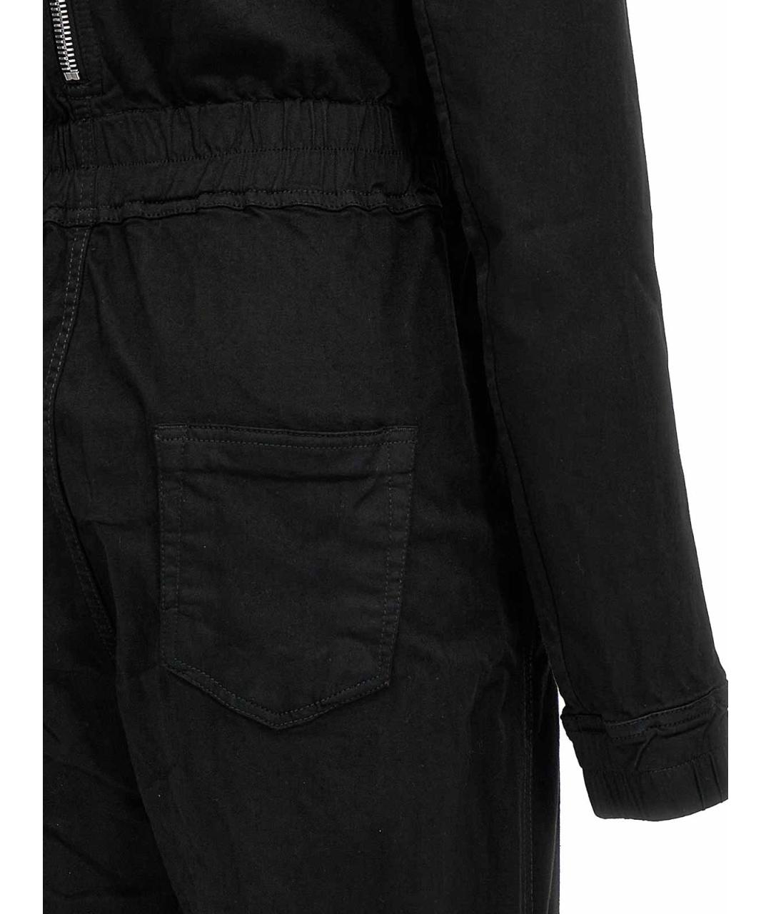 RICK OWENS DRKSHDW Черный хлопковый комбинезон, фото 4
