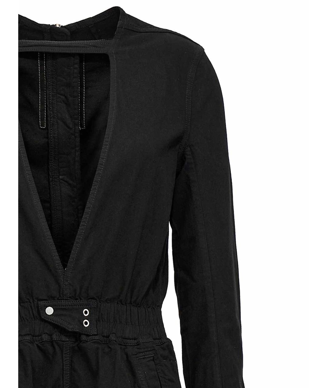 RICK OWENS DRKSHDW Черный хлопковый комбинезон, фото 3