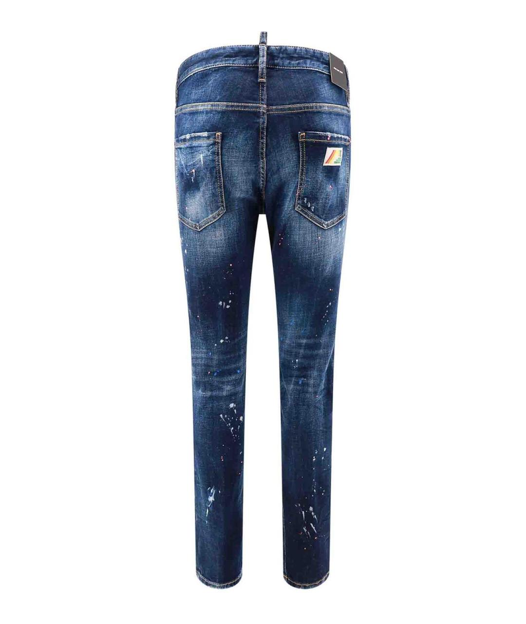 DSQUARED2 Синие хлопковые джинсы скинни, фото 2