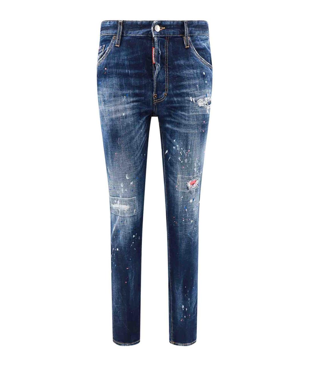 DSQUARED2 Синие хлопковые джинсы скинни, фото 1