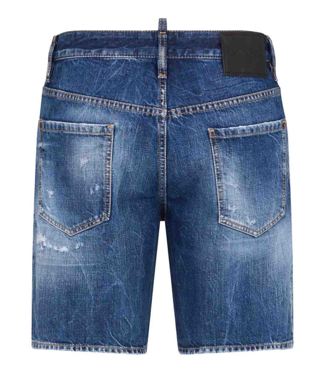 DSQUARED2 Синие хлопковые шорты, фото 2