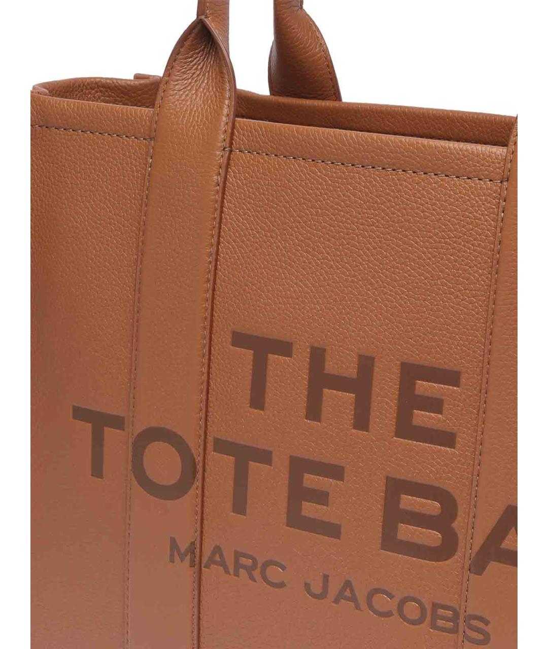 MARC JACOBS Коричневая кожаная сумка тоут, фото 4
