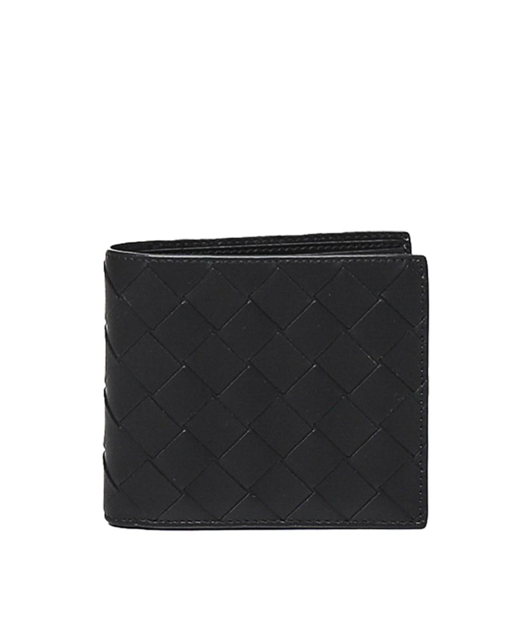 BOTTEGA VENETA Черный кожаный кошелек, фото 1