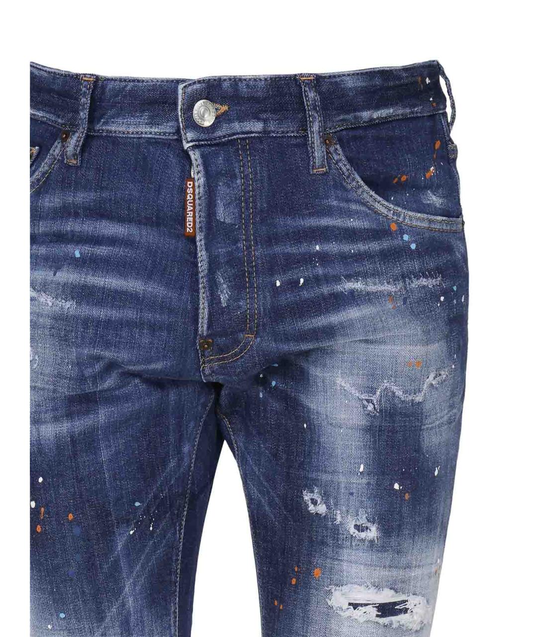 DSQUARED2 Синие хлопковые джинсы, фото 3