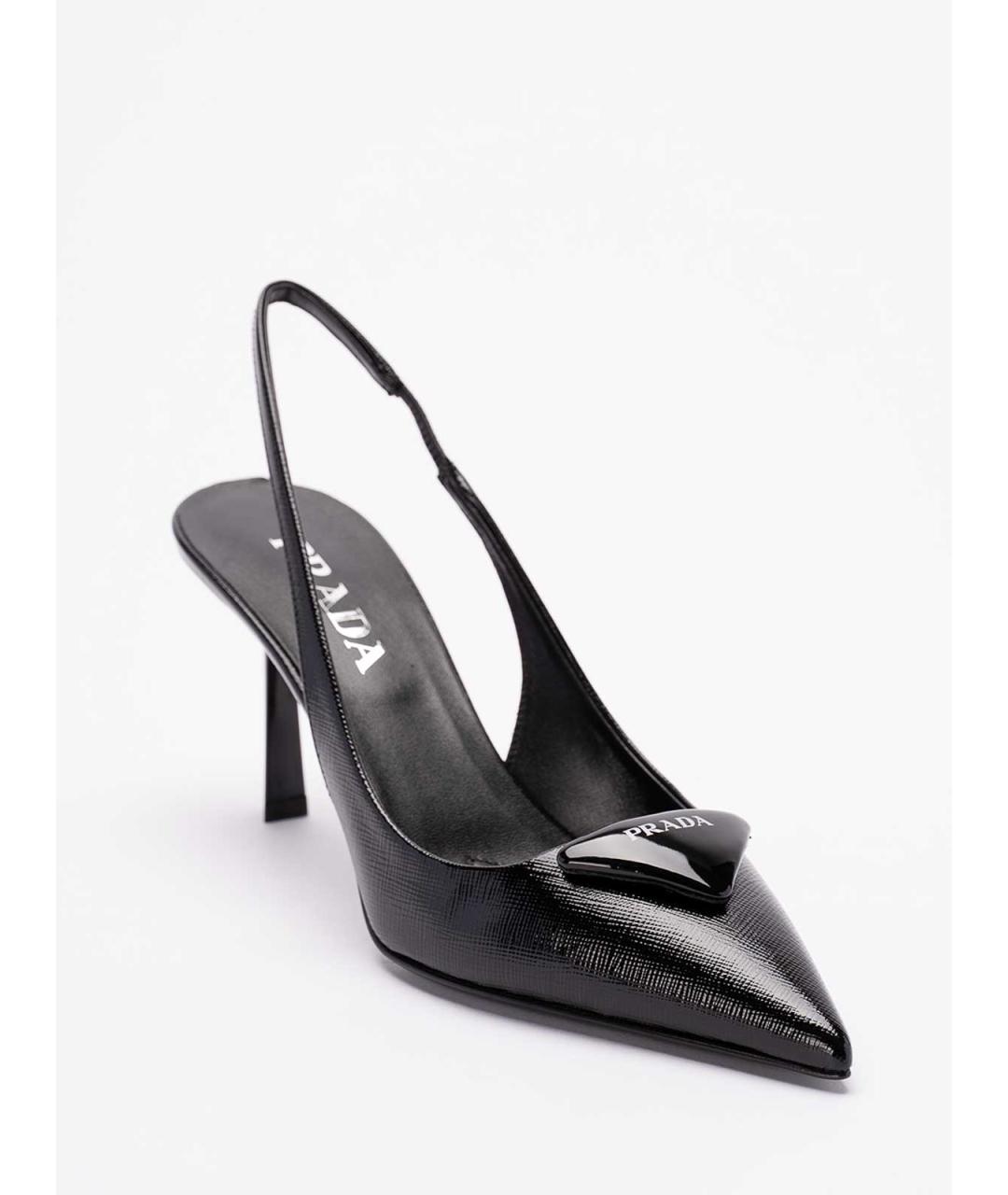 PRADA Черные кожаные туфли, фото 5
