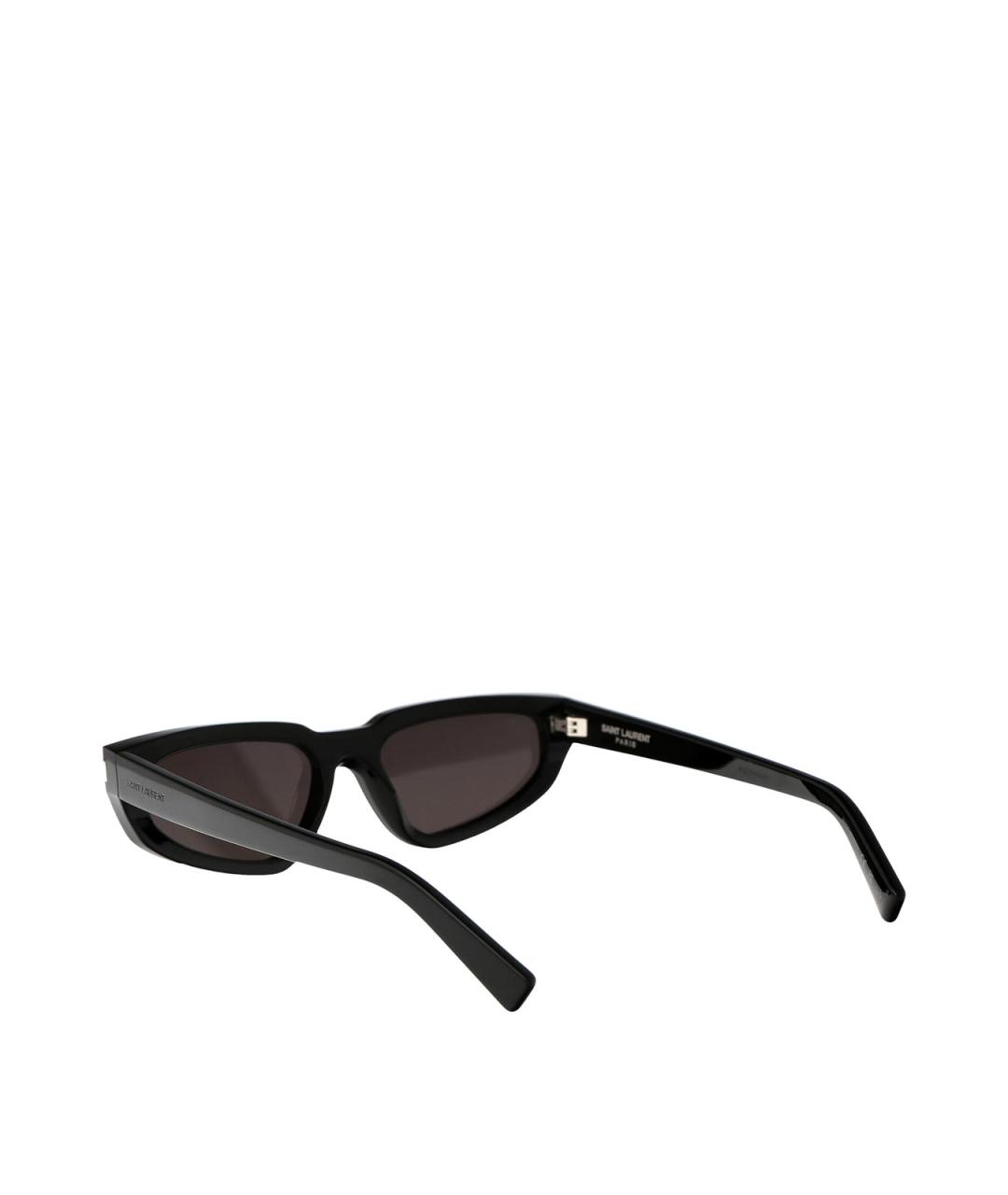 SAINT LAURENT Черные пластиковые солнцезащитные очки, фото 4