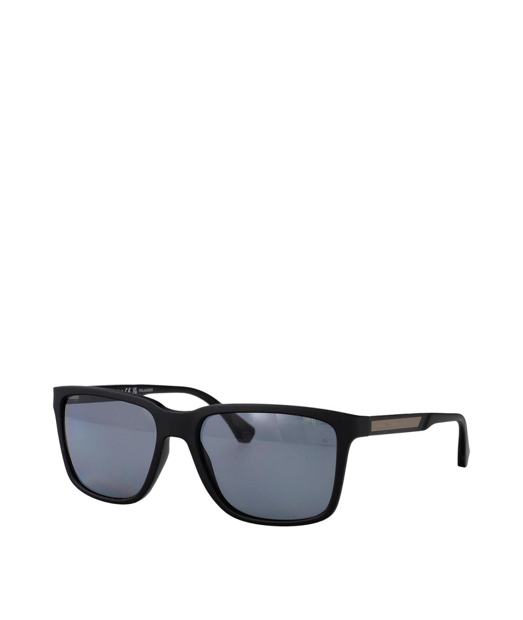 EMPORIO ARMANI Черные пластиковые солнцезащитные очки, фото 2