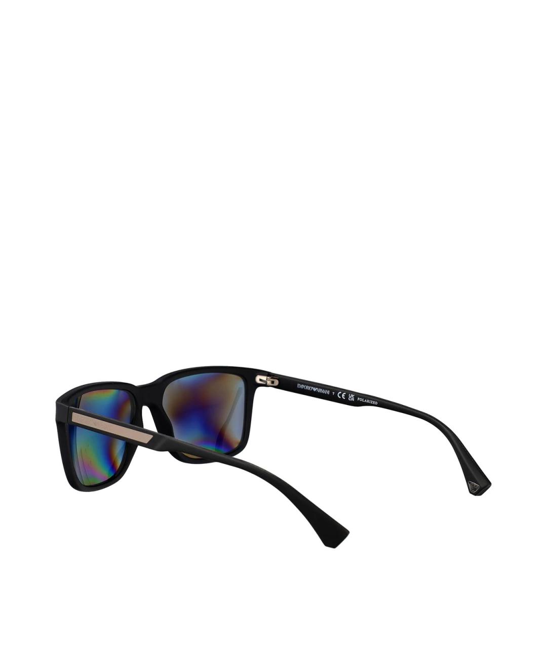 EMPORIO ARMANI Черные пластиковые солнцезащитные очки, фото 4