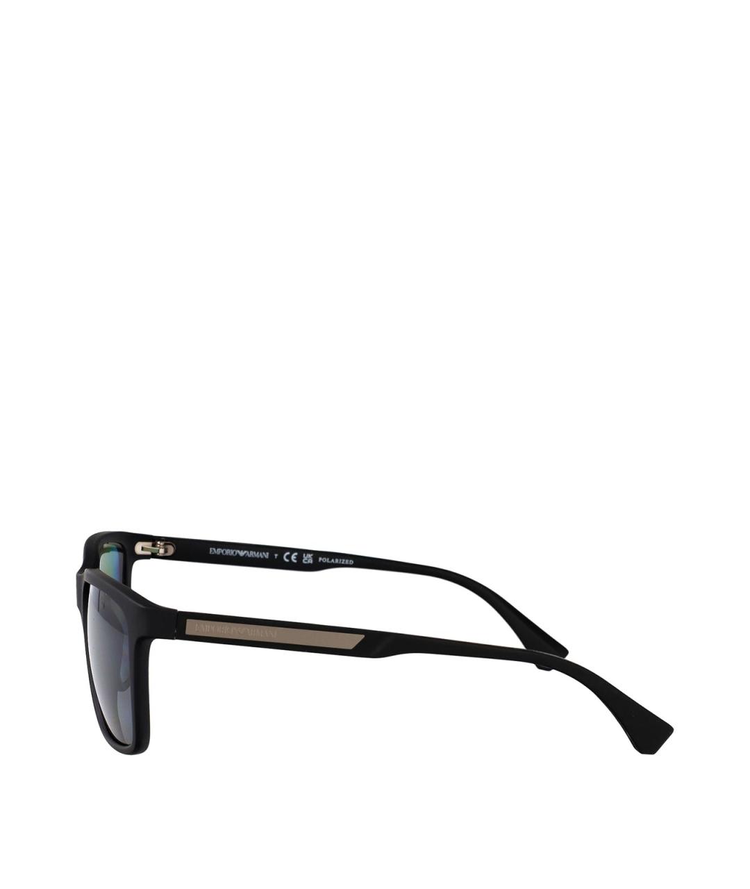 EMPORIO ARMANI Черные пластиковые солнцезащитные очки, фото 3