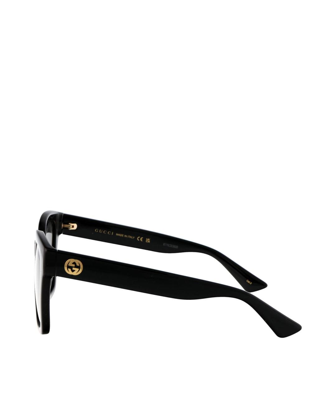 GUCCI Черные пластиковые солнцезащитные очки, фото 3