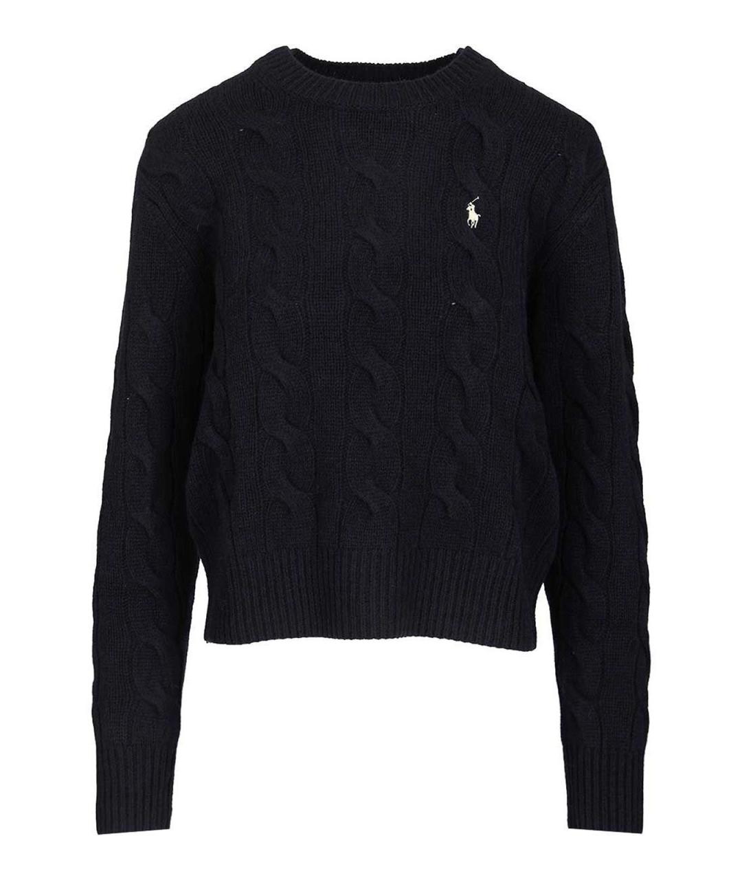 POLO RALPH LAUREN Темно-синий шерстяной джемпер / свитер, фото 1