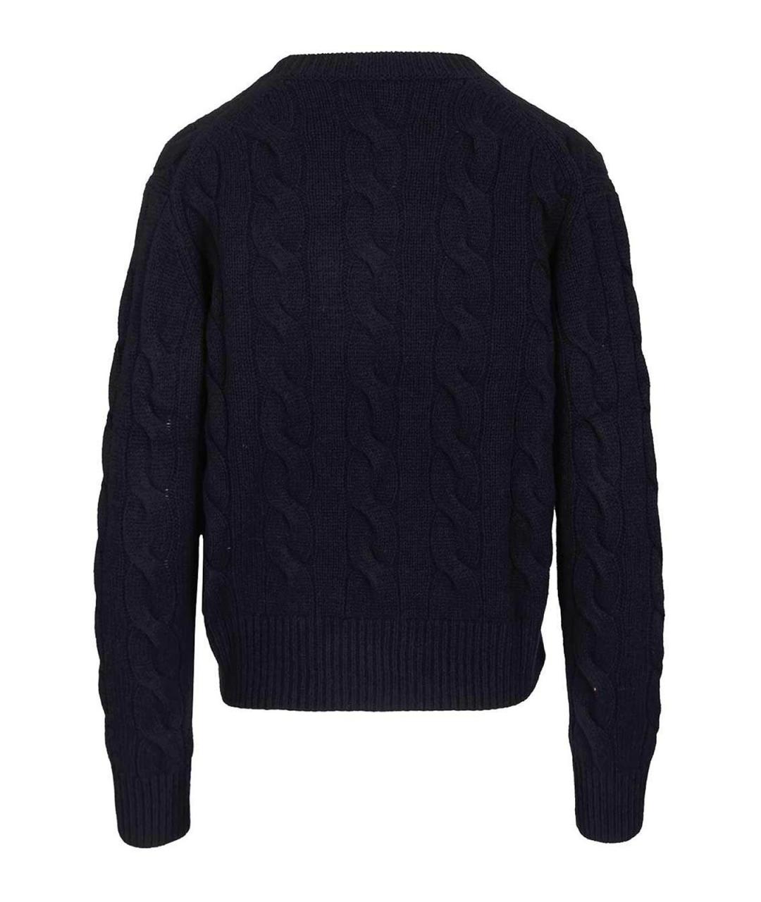 POLO RALPH LAUREN Темно-синий шерстяной джемпер / свитер, фото 2