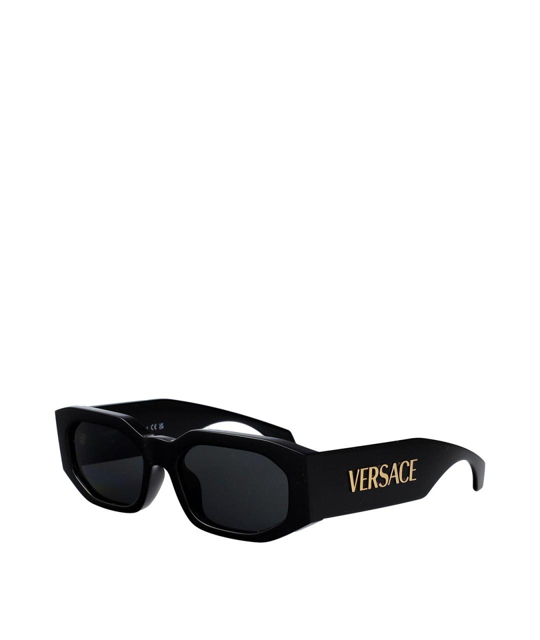 VERSACE Черные пластиковые солнцезащитные очки, фото 2