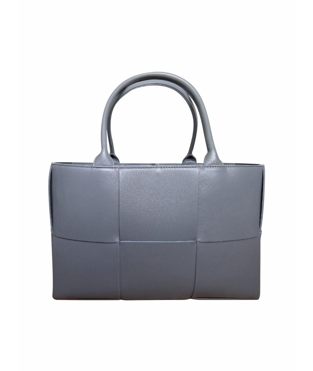 BOTTEGA VENETA Серая кожаная сумка тоут, фото 1