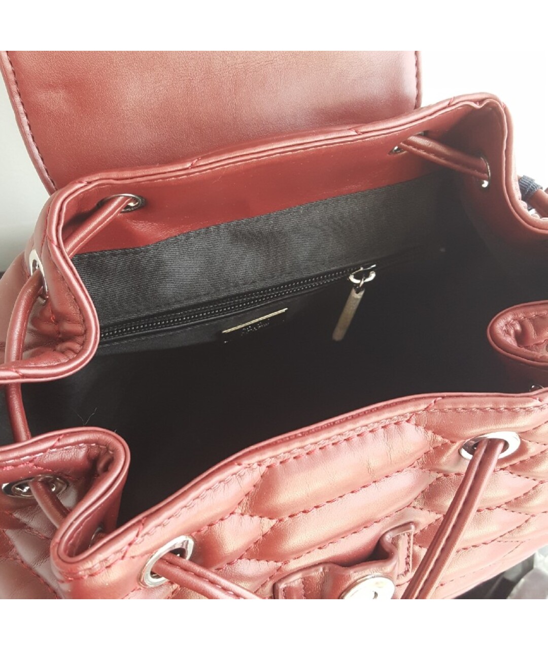 CAVALLI CLASS Бордовый рюкзак из искусственной кожи, фото 5