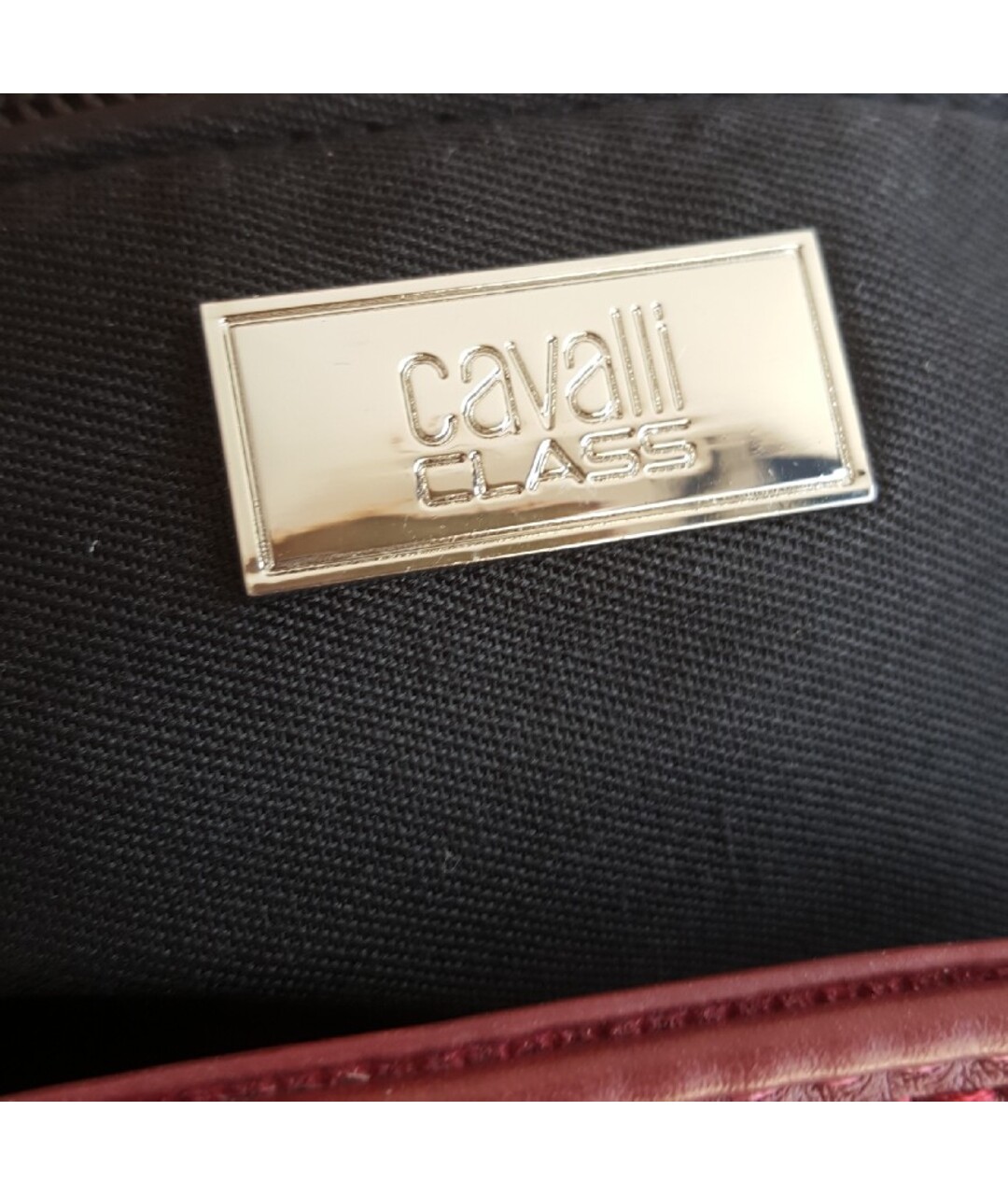 CAVALLI CLASS Бордовый рюкзак из искусственной кожи, фото 6