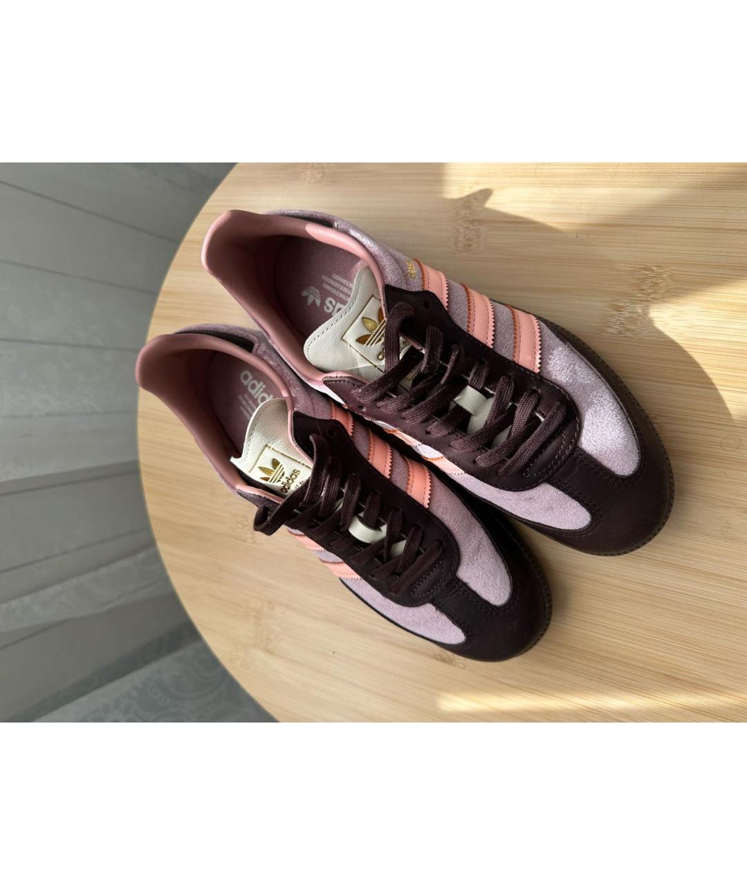 ADIDAS Розовые бархатные кеды, фото 3