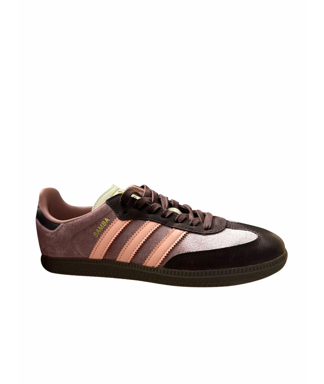 ADIDAS Розовые бархатные кеды, фото 1