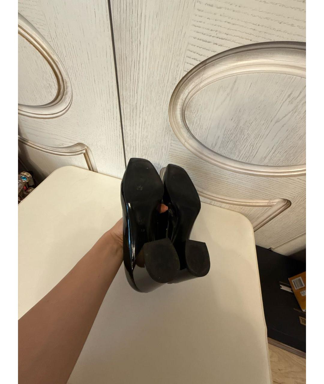 LOUIS VUITTON Черные туфли из лакированной кожи, фото 5