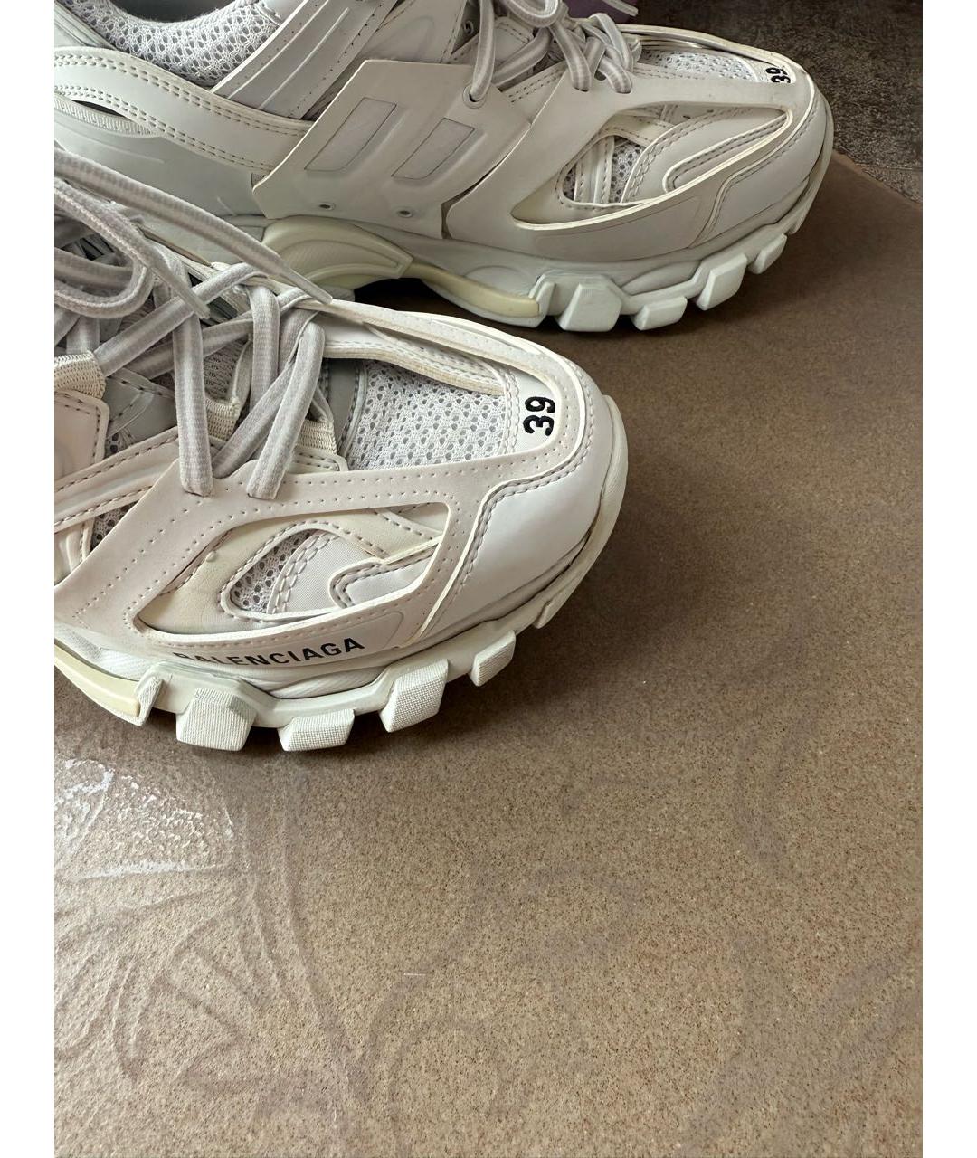 BALENCIAGA Белые текстильные кроссовки, фото 4
