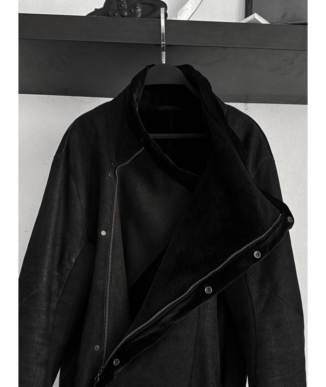 EMPORIO ARMANI Черная кожаная куртка, фото 3