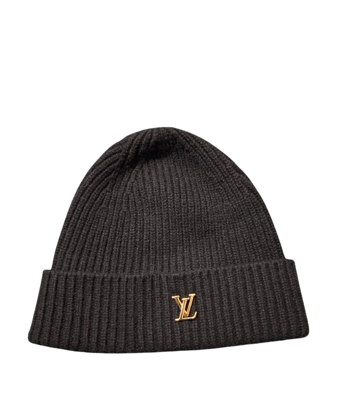 LOUIS VUITTON Черная кашемировая шапка, фото 1