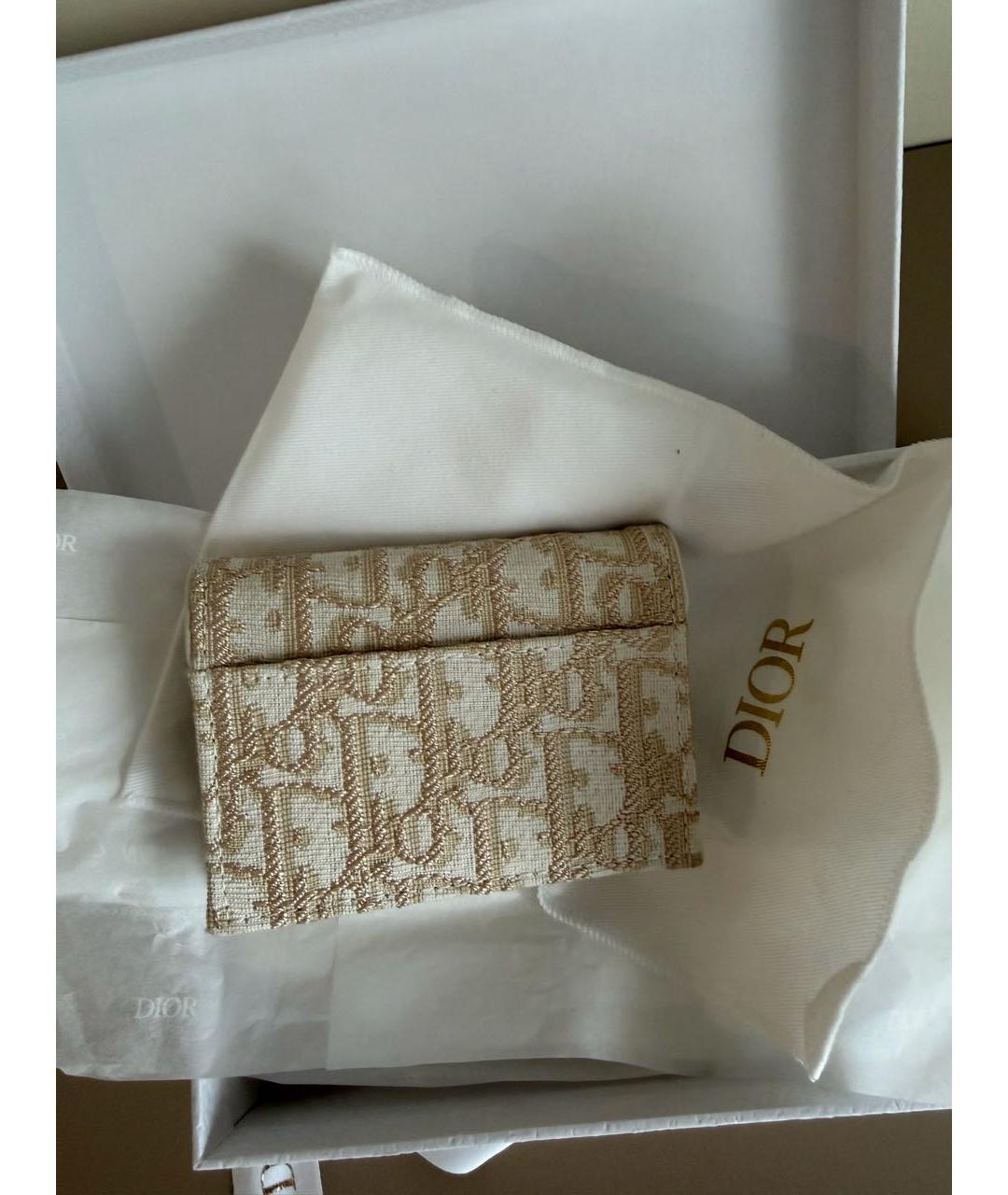 CHRISTIAN DIOR Бежевый кошелек, фото 3