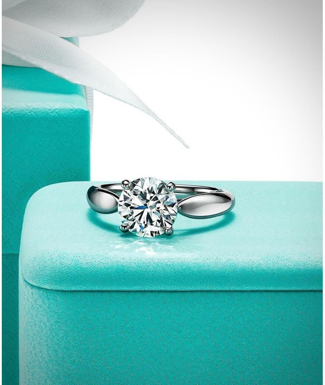 TIFFANY&CO Серебряное платиновое кольцо, фото 7