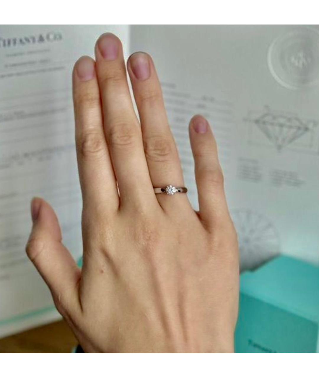 TIFFANY&CO Серебряное платиновое кольцо, фото 6