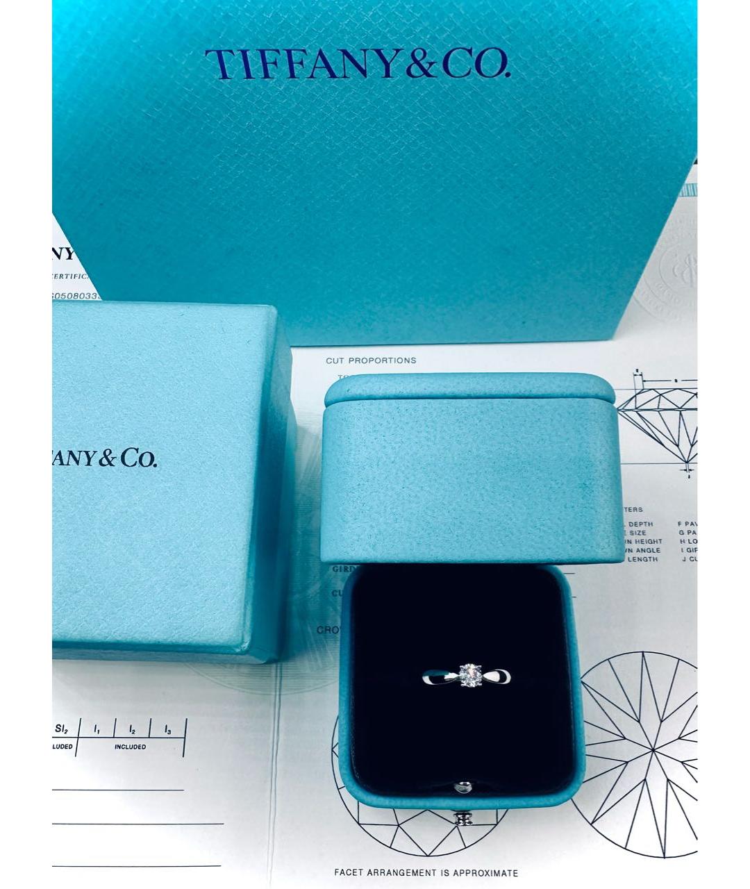 TIFFANY&CO Серебряное платиновое кольцо, фото 5