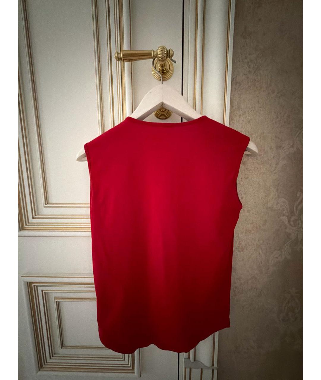 BALMAIN Красная хлопковая майка, фото 2