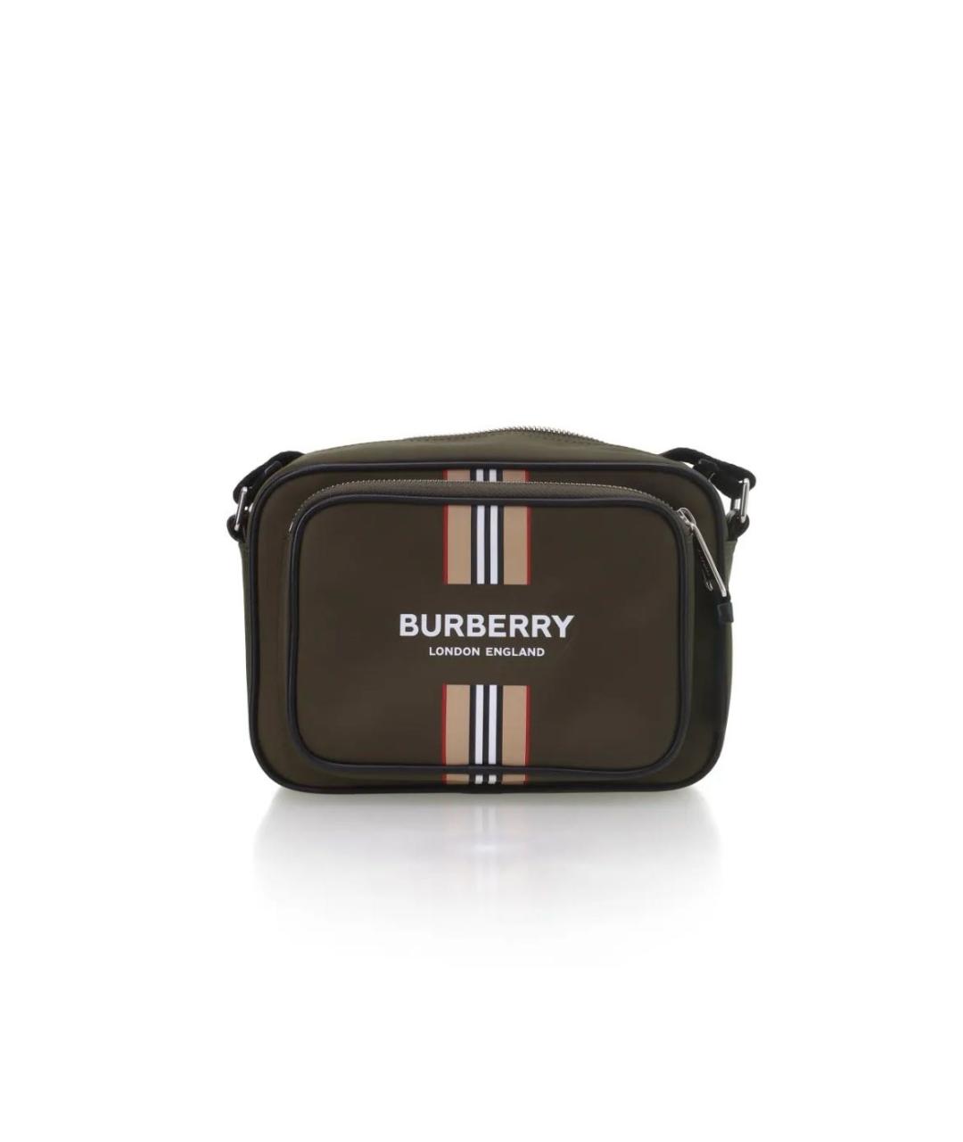 BURBERRY Хаки тканевая сумка на плечо, фото 2
