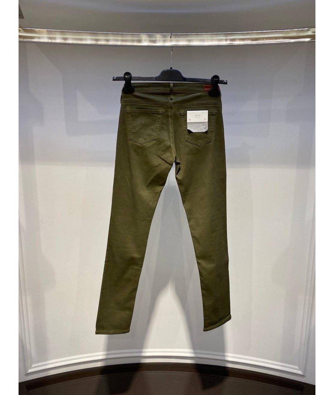 AG JEANS Зеленые джинсы слим, фото 2
