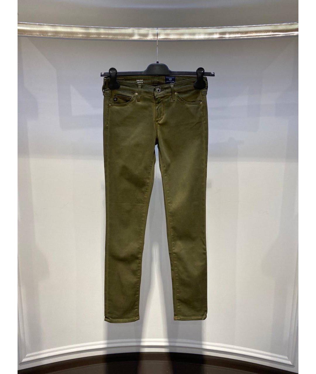AG JEANS Зеленые джинсы слим, фото 4