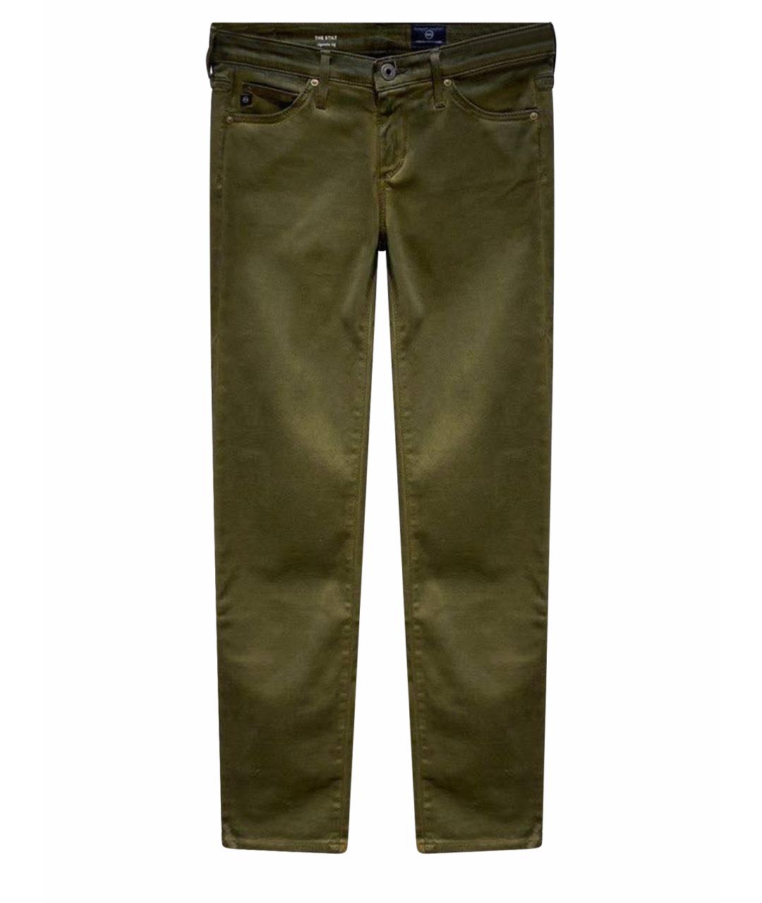 AG JEANS Зеленые джинсы слим, фото 1