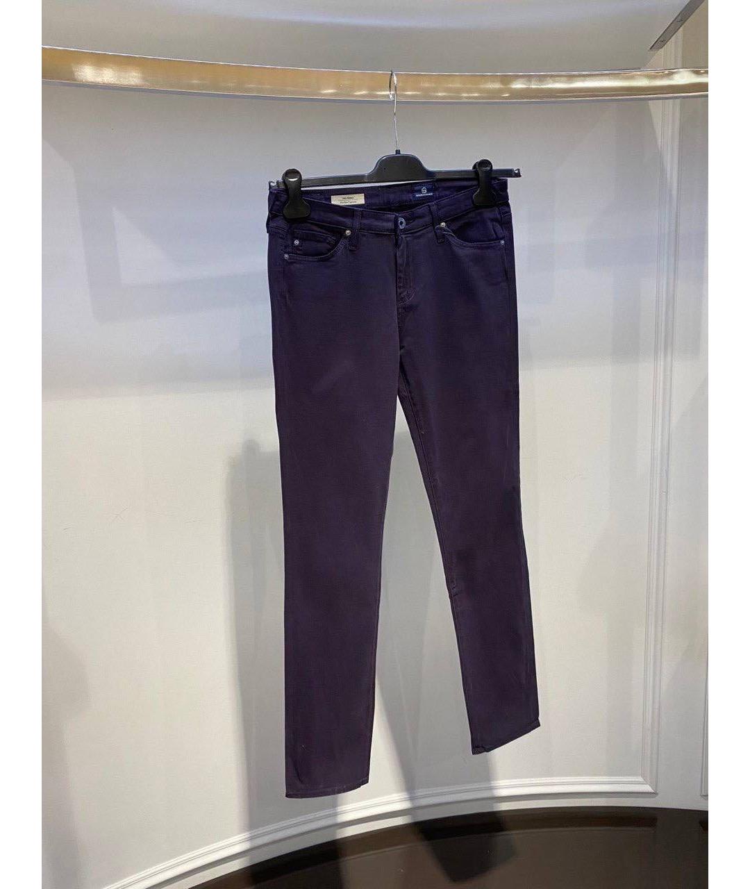 AG JEANS Фиолетовые джинсы слим, фото 3